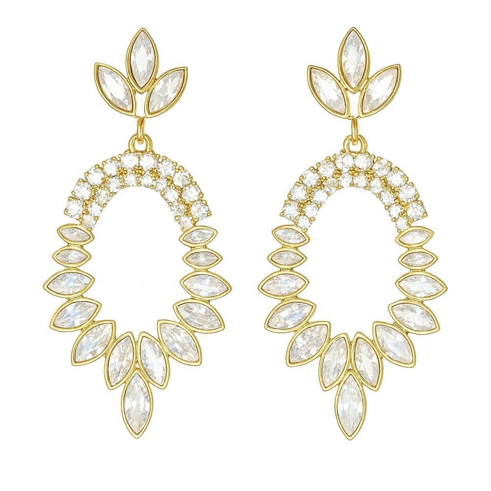 Elegant Gold and Silver Leaf Earrings